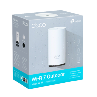 SISTEMA DE EXTENSIÓN WIFI 7 INALAMBRICO MESH BE5000 TP-LINK DECO BE25-OUTDOOR DOBLE BANDA MLO MU-MIMO PUERTOS 2.5GIGABIT POE+ IP
